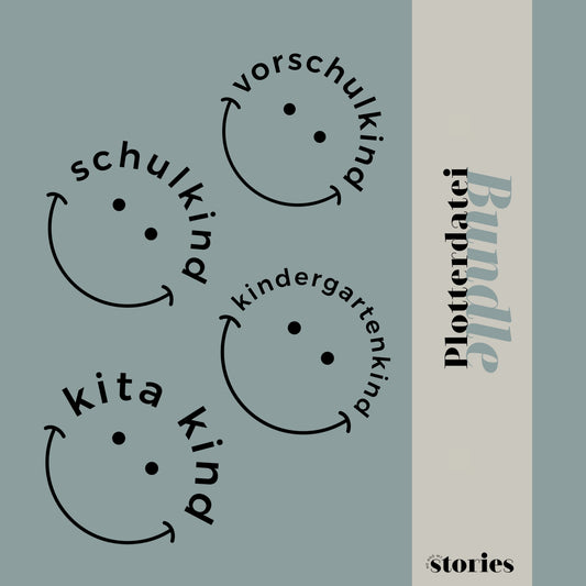 Digitale Plotterdatei - Smiley Kinder Bundle