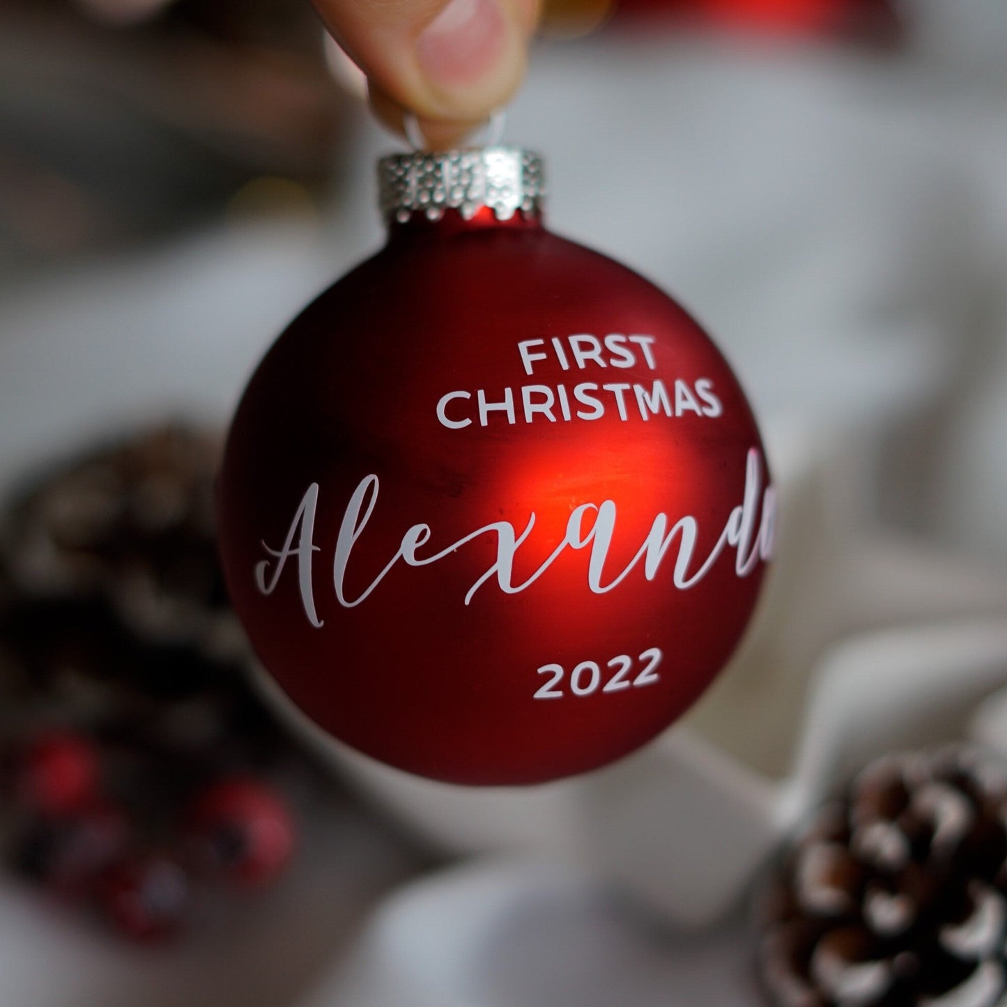 Sticker/Decal with your desired text - First Christmas / Your desired name